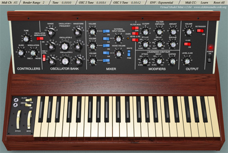 Model Mini - free Minimoog emulation plugin