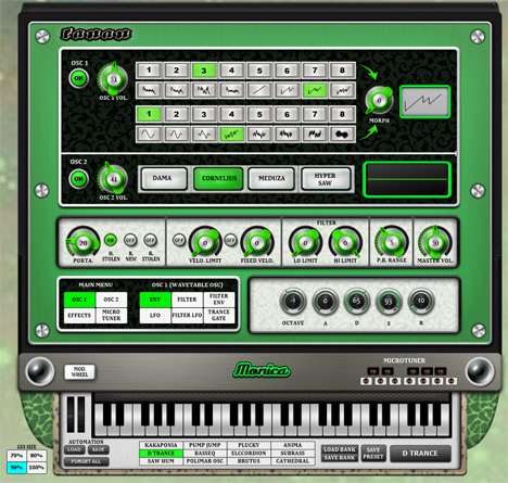 Monica - free Dual-layered monophonic synth plugin