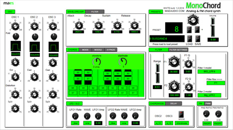 MonoChord - free Analog / FM  chorder synth plugin