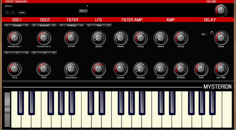 MYSTERION - free Subtractive analog synth plugin