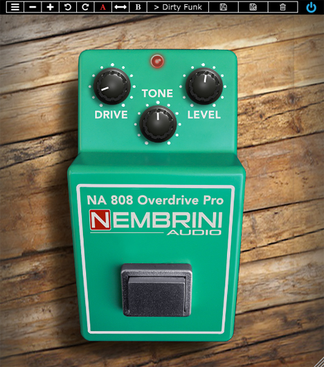 NA 808 Overdrive Pro - free Overdrive stomp-box plugin