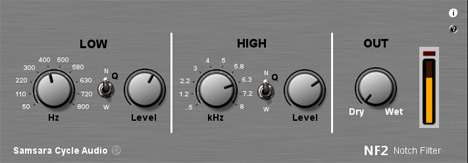NF2 - free Notch filter plugin