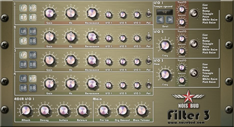 Noisebud Filter - free 4 filters unit plugin