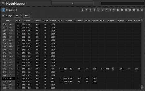 NoteMapper - free MIDI notes utility plugin