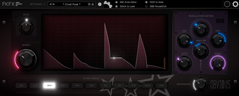 Obvious Filter - free Morphing filter plugin
