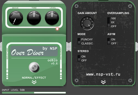 Over Diver od82o - free Overdrive plugin
