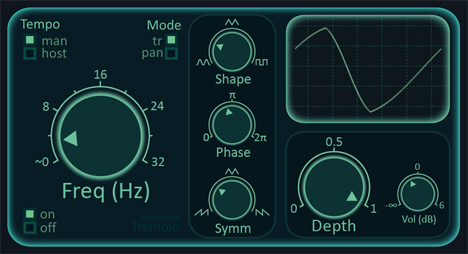 Pcheneg Tremolo - free Tremolo plugin