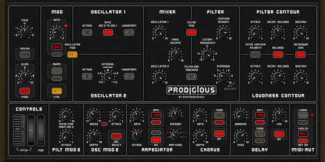 Prodigious - free Classic analog synth plugin
