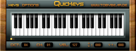 QuicKeys - free Piano keyboard plugin