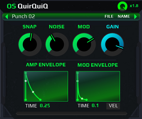 QuirQuiQ - free Kick drum generator plugin