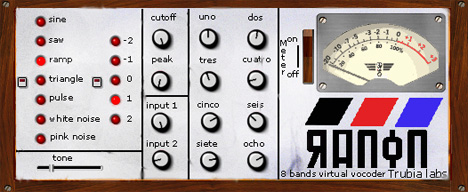 Ranon - free 8 band vocoder plugin