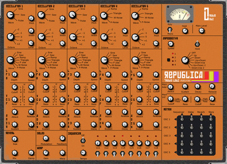 Republica - free 5 osc soviet synth plugin