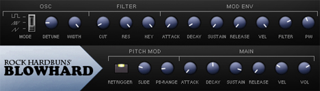 Blowhard - free Lead / bass synth plugin