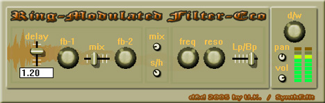 RMF-Eco - free Ring modulated  filter echo plugin