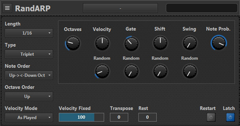 RandARP - free Arpeggiator plugin