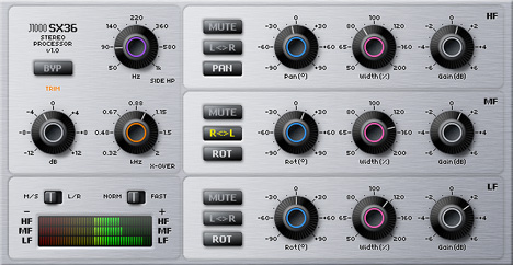 SX36 - free 3 band stereo processor plugin