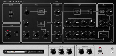 5-SC - free Single oscillator  synth plugin