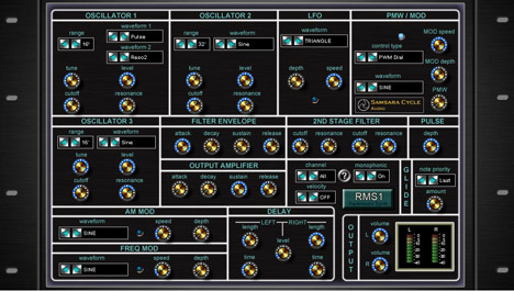 RMS1 - free Mono / poly analog synth plugin