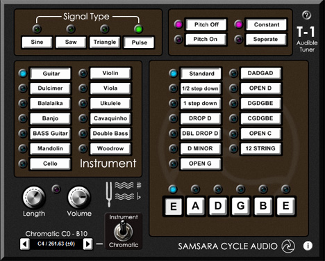 T1 Audible Tuner - free Tuning reference generator plugin