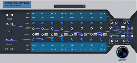 Scorpion Multitap - free Semi-modular delay plugin