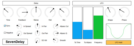 SevenDelay - free Lagrange interpolation based delay plugin