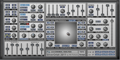 Silver Orbit - free 2 osc analog synth plugin