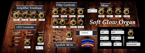 Soft Glow Organ - free Vintage electric organ plugin