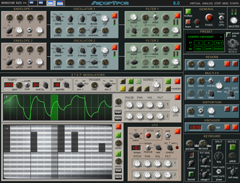 SuperTron - free Arpeggiator synth plugin