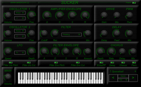 Sucker - free 2 osc analog synth plugin