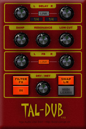 TAL-Dub - free Vintage delay plugin