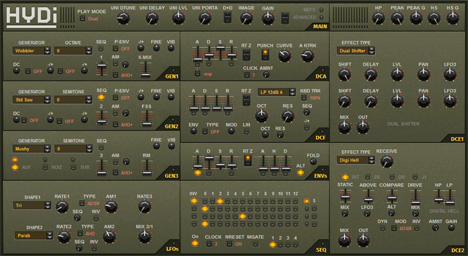 hydi - free Hybrid 3 osc synth plugin