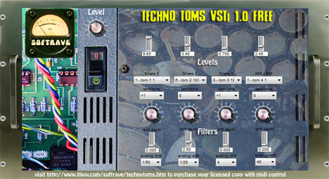 Techno Toms VSTi - free Electronic toms plugin