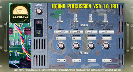 Techno Percussion VSTi - free Electronic percussions plugin