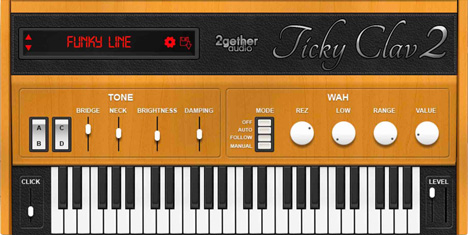 Ticky Clav 2 - free Hohner Clavinet emulation plugin