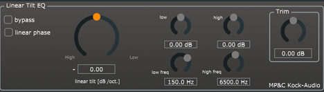 Tilt EQ - free Linear tilt EQ plugin
