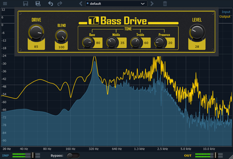 BassDrive - free Overdrive pedal plugin