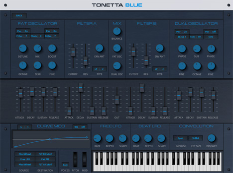 Tonetta Blue - free Semi-modular synth plugin