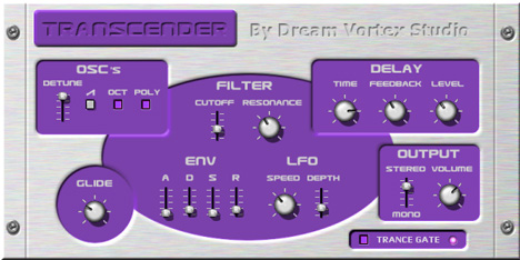 Transcender SE - free Trance gate synth plugin