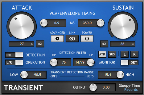 Transient - free Signal shaper plugin