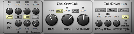 TubeDriver - free Tube amplifier plugin