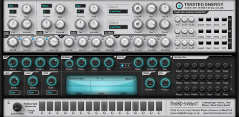 Twisted Energy - free 3 osc analog synth plugin