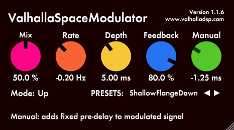 ValhallaSpaceModulator - free Modulation effect plugin