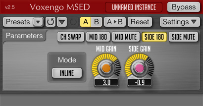 MSED - free Mid / side processor plugin