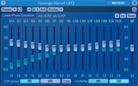 Marvel GEQ - free Linear-phase 16 band EQ plugin