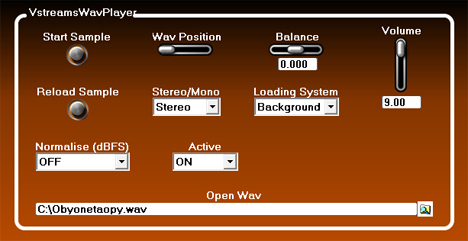 VsWavPlayer - free Wav file player plugin