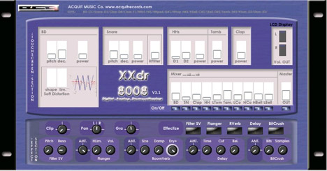 XXdr 8008 - free TR-808 emulation plugin