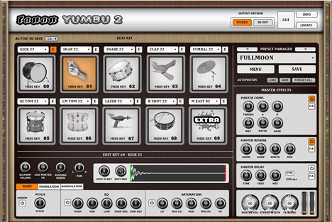 Yumbu 2 - free Wav / MP3 drum sampler plugin