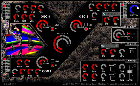 addY - free 3 osc anlaog synth plugin