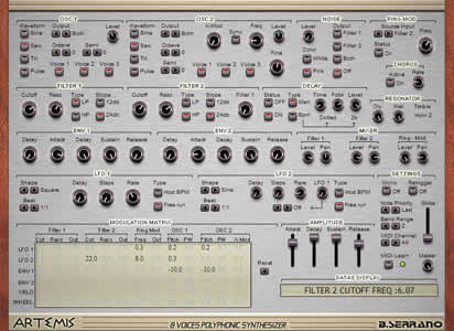 Artemis - free Analog synth plugin