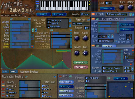 Astralis Baby Bion - free Ambient synth plugin